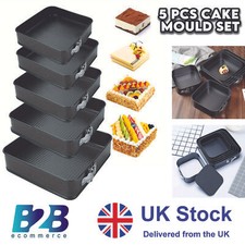 5 pz stampo per torte vassoio da forno set di latta forno in metallo antiaderente confezione da 5!