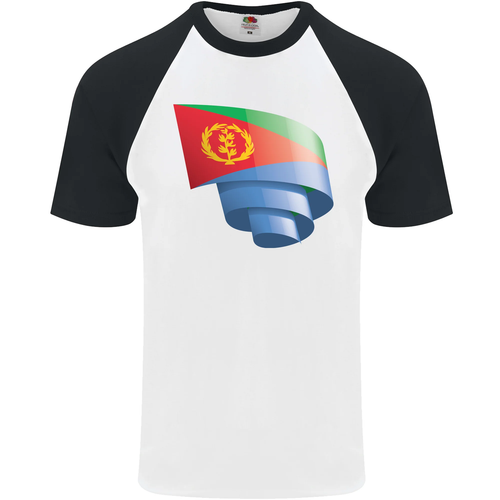 Rizado Eritrea Bandera Día Fútbol Hombre S/S Camiseta de Béisbol - Imagen 9 de 50
