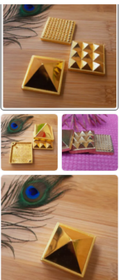 1'' Energised Metal Pyramid Feng Shui Happiness Peace Positivity