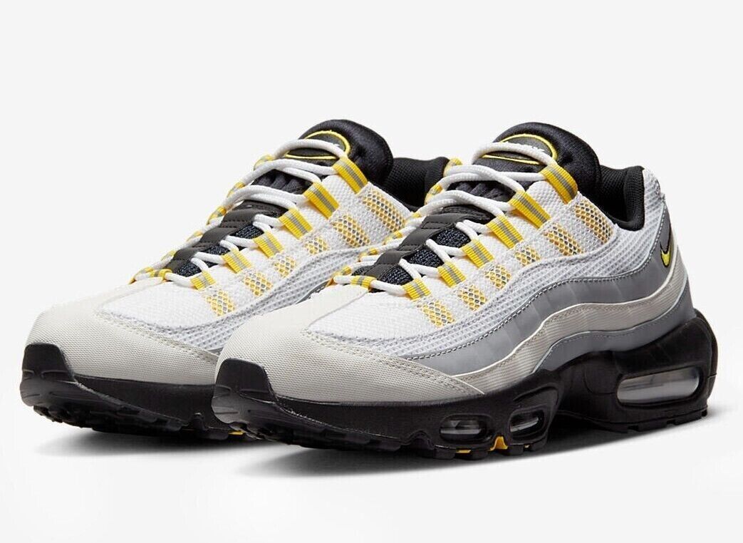 Nike Air Max 95 ESS New Black-White-Yellow Sneakers Size 9 Nike Air Max 95 ESS New Black-White-Yellow Sneakers Size 9