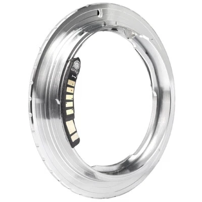 ANELLO ADATTATORE OBIETTIVO NIKON SU CORPO CANON EOS con CHIP conferma AF