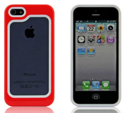 For iPhone 5 5S Heavy Duty Bumper Frame Case 2 layer Shockproof Hybrid Rubber PC - Picture 3 of 10