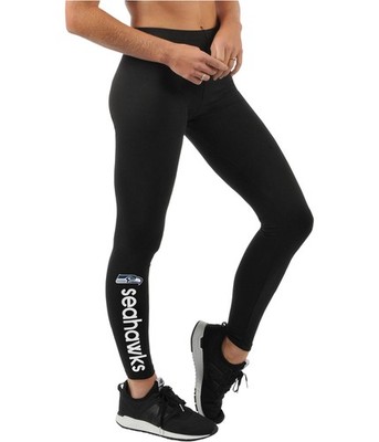 G-III Sports Womens Seattle Seahawks Tapered Leggings Casual Pants, black, M