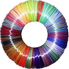 MIKA3D 25 Colors 2 Dual Color in 1 Silk PLA Filament Refill Sample Pack, 25 D...