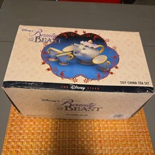 Beauty  The Beast Toy China Tea Set Disney Store Porcelain Mrs Potts Chip 1994