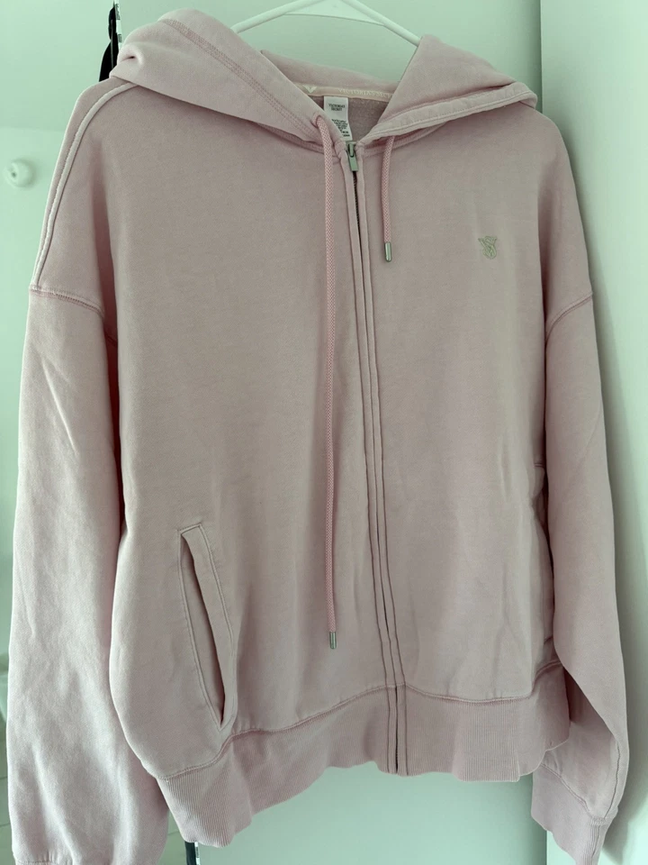 Sudadera con capucha Victoria's Secret Angel Essentials clásica polar cremallera completa Foto 4 de 4