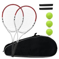 Tennis Racket Pre-Strung Lightweight 27 Inch 27 INCH, Red/White - 2 Rackets