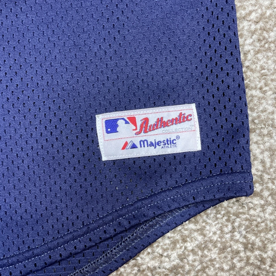 Majestic Mens Authentic Cleveland Indians Guardians Jersey Mesh XL Made USA VTG - Image 2 of 4