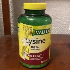 Spring Valley L-Lysine Dietary Supplement, 500 Mg, 250 Count Exp:05/2027