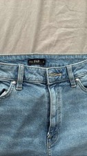 F&F Women's Blue Denim Jeans Size 12 Slim Straight Leg Ankle Grazer