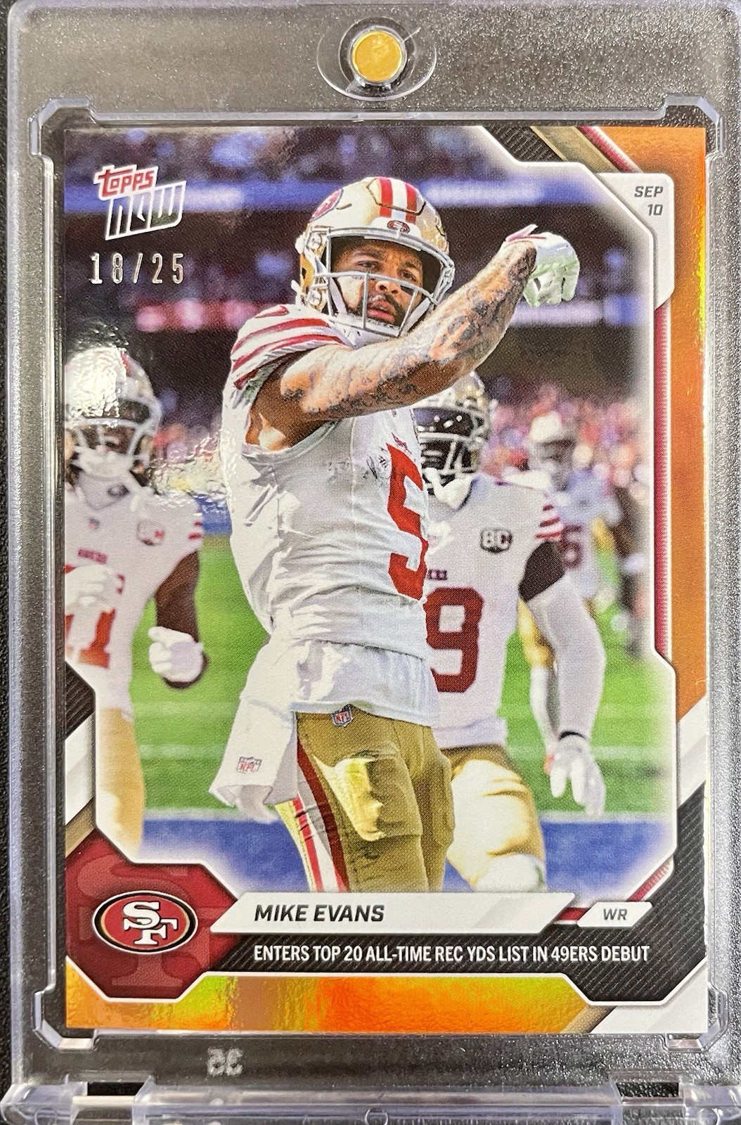 Mike Evans 2026 NFL Topps NOW #5 Orange /25 49ers Debut