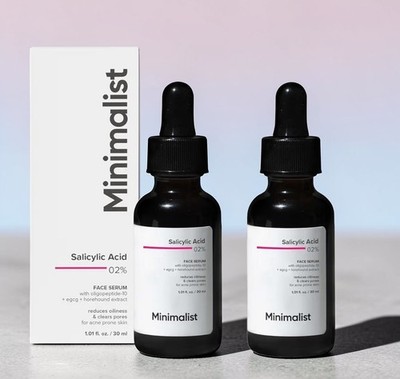 NIB~ Minimalist Salicylic 2% Serum for Acne LOT x2 Open Pores Blackheads 1 fl oz