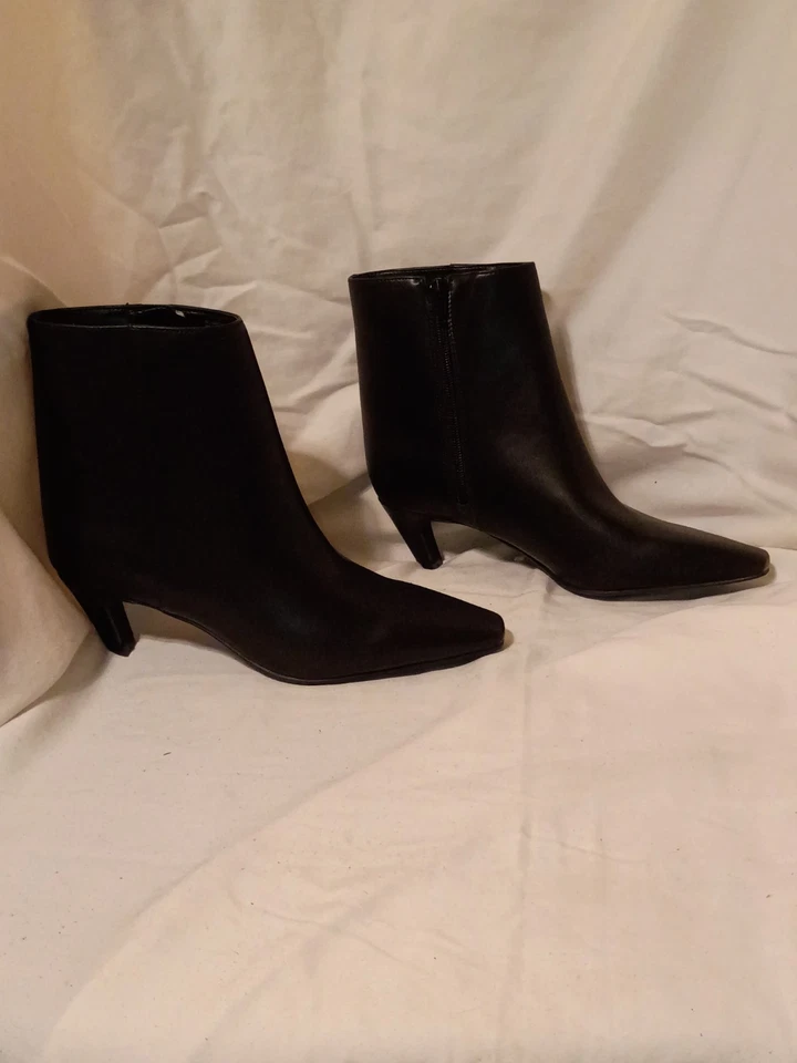 女式 INC 黑色皮革靴 6.5 码 — 第 2/4 张图片