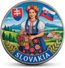Slovakia Flag Vintage Slovakian Girl Tin Metal Signs Home Décor 8x8