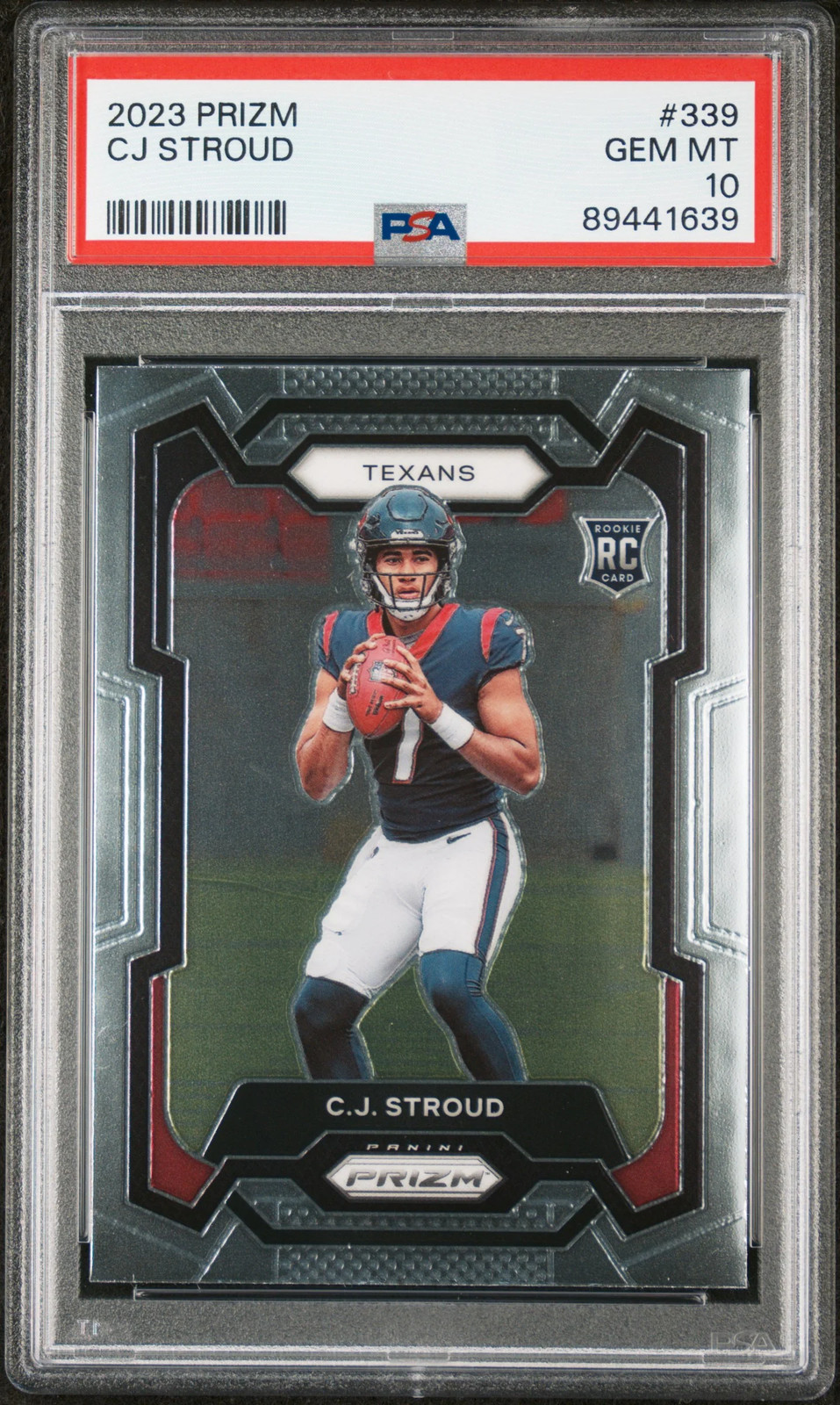 2023 Panini Prizm Cj Stroud 10 PSA #339 view 1