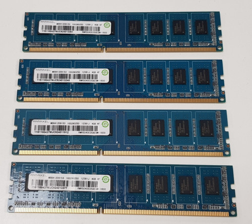 16GB Kit (4 x 4GB) Ramaxel RMR5040ED58E9W-1600 PC3-12800U DDR3 Computer Arbeitsspeicher