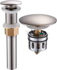 Bathroom Sink Drain, Vessel Sink Pop up Drain,Built-In Anti-Clogging Strainer, S