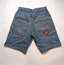 RARE Vintage 90's JNCO Jean Shorts. Embroidered. Men's Sz. 36