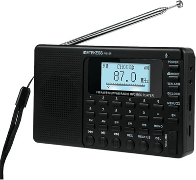 Retekess V115P Portable Shortwave Radio,Rechargeable AM FM SW WB Radio,Wireless