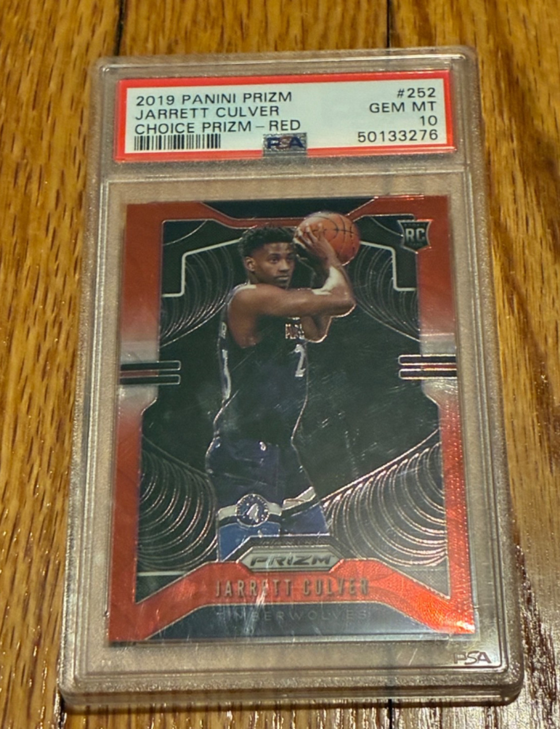 2019 Panini Prizm Jarrett Culver Choice Prizm Red Rookie PSA 10 Gem Mint /88