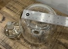 32oz Round Clear Hand Blown Glass 6 1/2” Tall Decanter With Stopper — photo 9