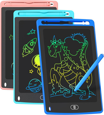 3 Pack LCD Writing Tablet for Kids, 8.5 Inch Colorful Doodle Board Drawing Table