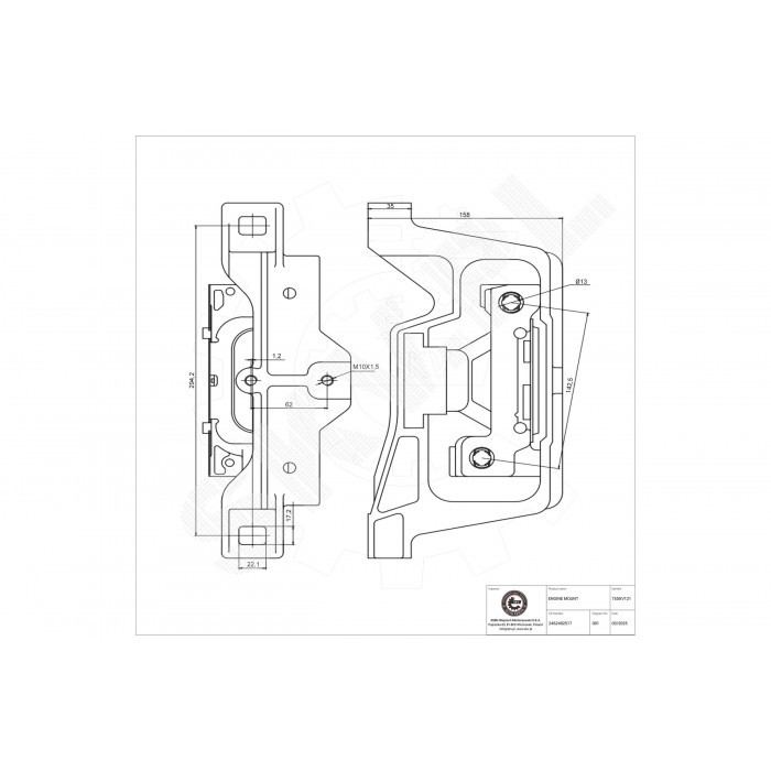 Support moteur droit pour réparer les à-coups sur Mercedes Classe A B CLA et GLA