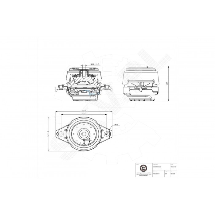 Support moteur anti-vibration gauche pour Mercedes GLE et GLS châssis 166