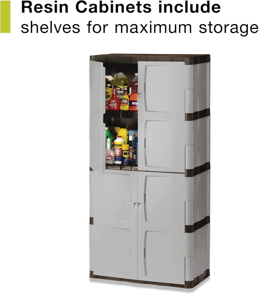 Gabinete de almacenamiento cinco niveles doble puerta bloqueable gran capacidad 690 libras gris Foto 3 de 4