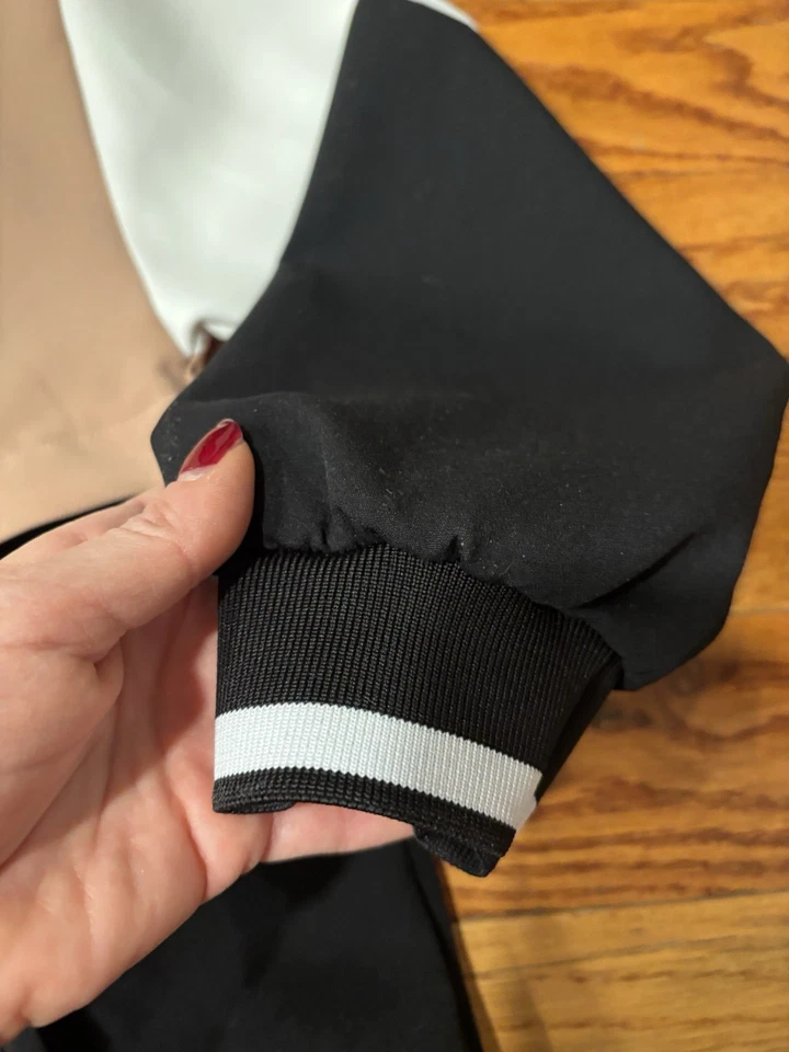 Пуловер с капюшоном ZARA Color Block Quarter на молнии персиковый и черный РАЗМЕР M - Изображение 3 из 4