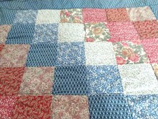 Vintage Patchwork QUILT, 64" X 80", Solid Backing, PLEASE READ