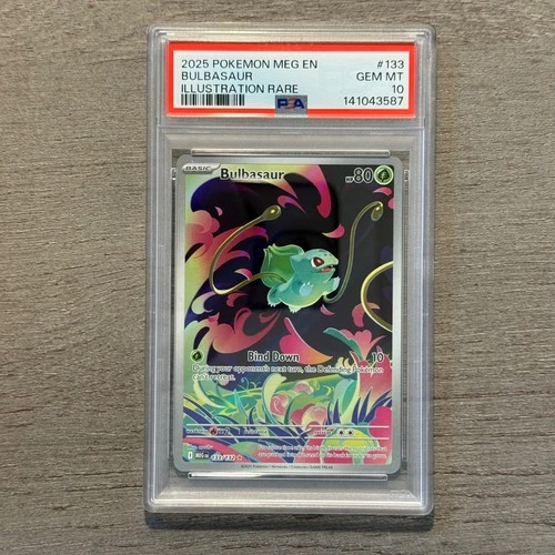 2025 Pokemon Mega Evolutions Bulbasaur Illustration Rare PSA 10