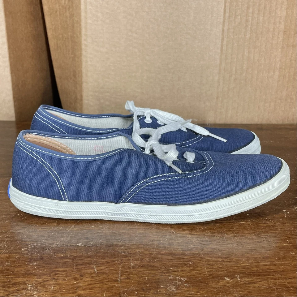 Sapatos de Lona Vintage Anos 50 Anos 60 Keds Feminino Tamanho 6 N Barco Deck Azul Marinho EXCELENTE - Imagem 2 de 4