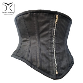 Underbust Waspie Corset Waist Trainer Corset Steel Boned Heavy Duty Zip Closure