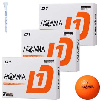Honma Golf D1 Golf Balls, 2024 Model, Bt2401 Orange, 3 Dozen (36 Balls), With O_