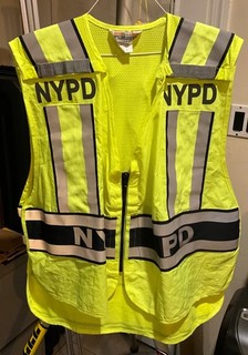 Used Vintage x Large NYPD NYC Police Department Reflective Traffic Safety Vest