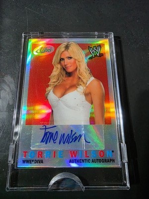2007 Topps WWE eTopps Chrome Refractor ETW-7 Torrie Wilson Autograph 104/867