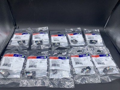 LOT OF 10 Leviton 5G108-RE5 GigaMax 5E QuickPort Conn. Cat 5E Black- New