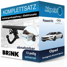 Für Opel Insignia Grand Sport 17- BRINK Anhängerkupplung abnehmbar + 13polig neu