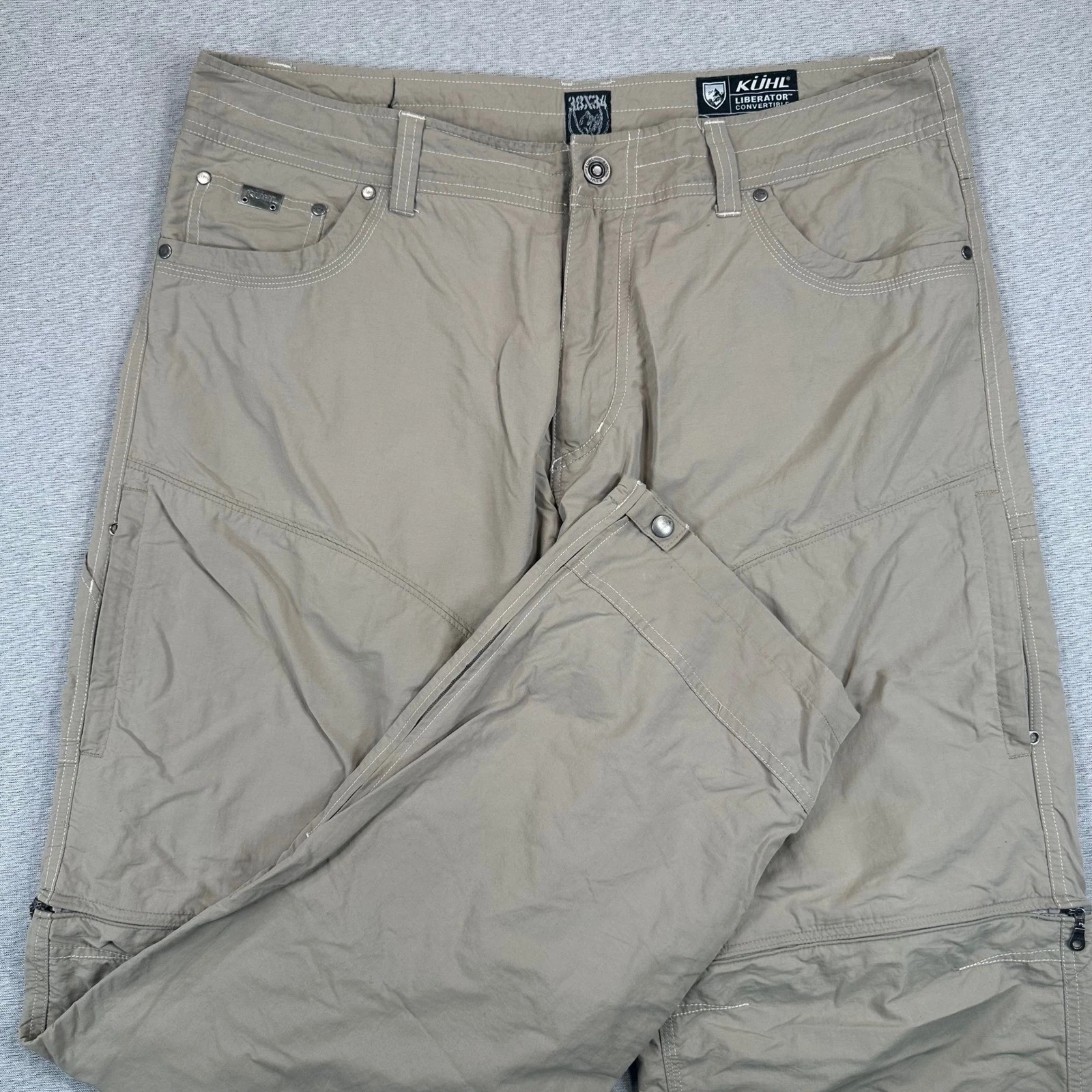 Kuhl Liberator Stealth Convertible Hiking Pants Mens 38x34 Khaki Nylon Blend
Opens in a new window o