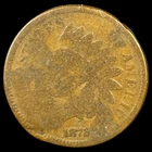 1872 Indian Head Cent -Counterstamped -  Antique US 1c Penny Coin
