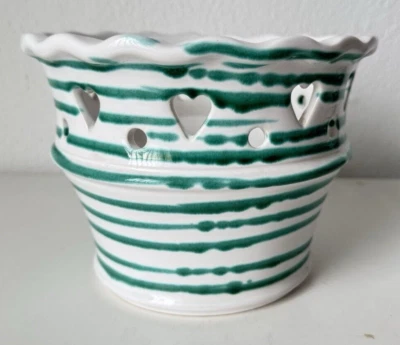 Gmundner Keramik grün geflammt Blumentopf groß 19,5 cm GK1901 (REG) 05/26 - Bild 1 von 4
