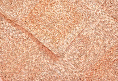 Natural Beige Jute Area Rug, Boxes Design Dhurrie Rug, Hand Braided Jute Rug - Picture 4 of 8