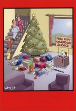 Gift Unwrapping Service Funny  Humorous Nobleworks Christmas Card