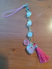 Heart PHONE Charm PRETTY in PINK and Strap for BOOKBAG PURSE