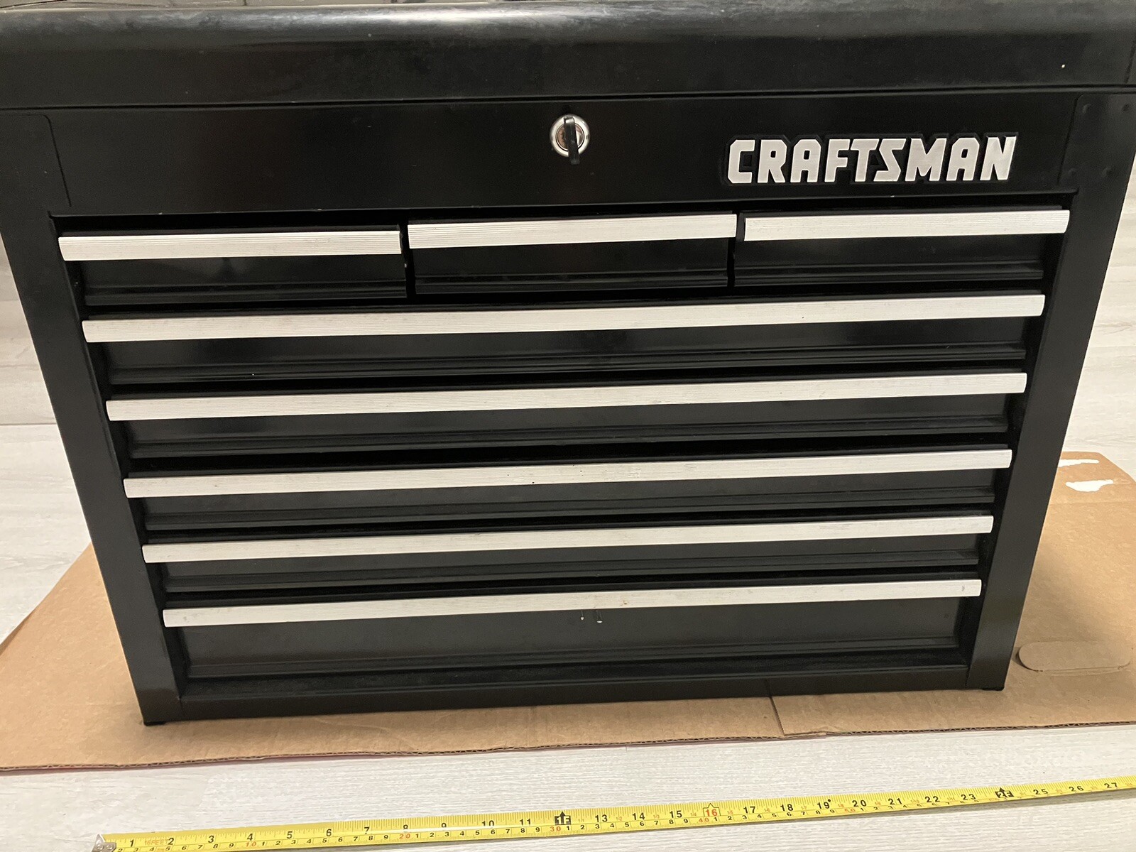 Craftsman 8 Drawer Top Tool Box 706.656040 Nice W/Key Black eBay