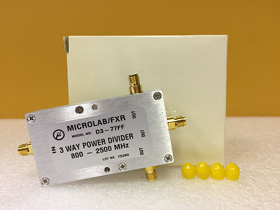 Microlab / FXR D3-77FF 800 to 2500 MHz, Power Splitter-Wilkinson Divider. New!