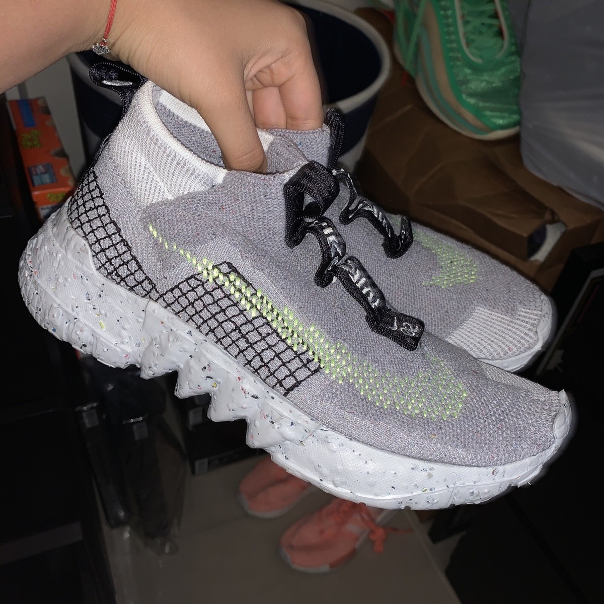 Size 7 - Nike Space Hippie 02 Gray Volt 2020 | eBay