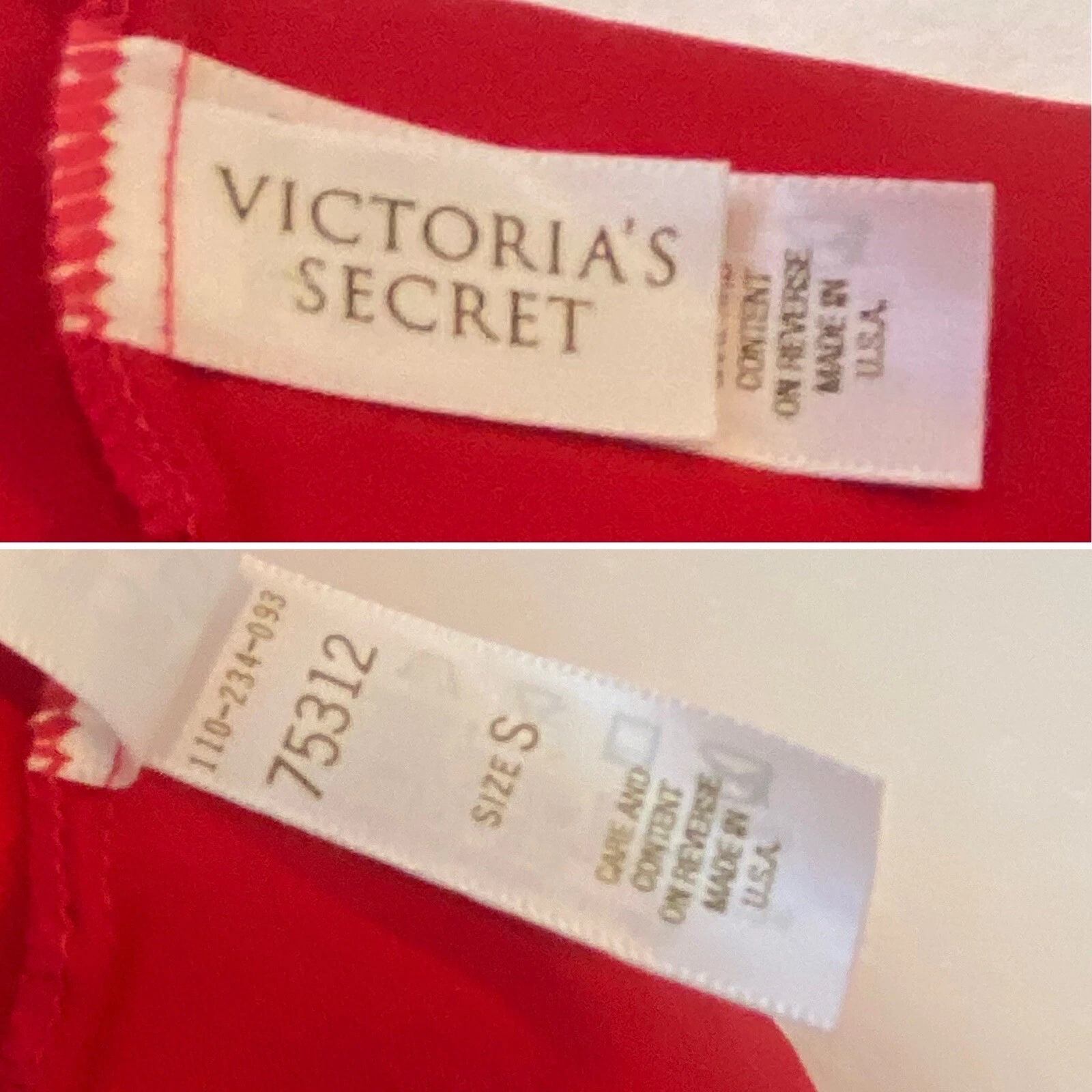 UNDERCOVER Abito slip babydoll anni 90 Victoria’s Secret rosso ciliegia vintage reggiseno miracoloso