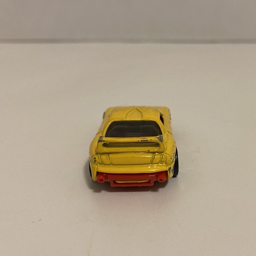 2002 Mazda RX 24 Seven Yellow With Black Flames Hot Wheels Diecast Car Toy - Picture 4 of 12